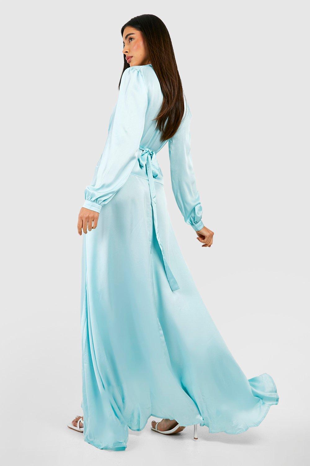 Boohoo blue outlet maxi dress